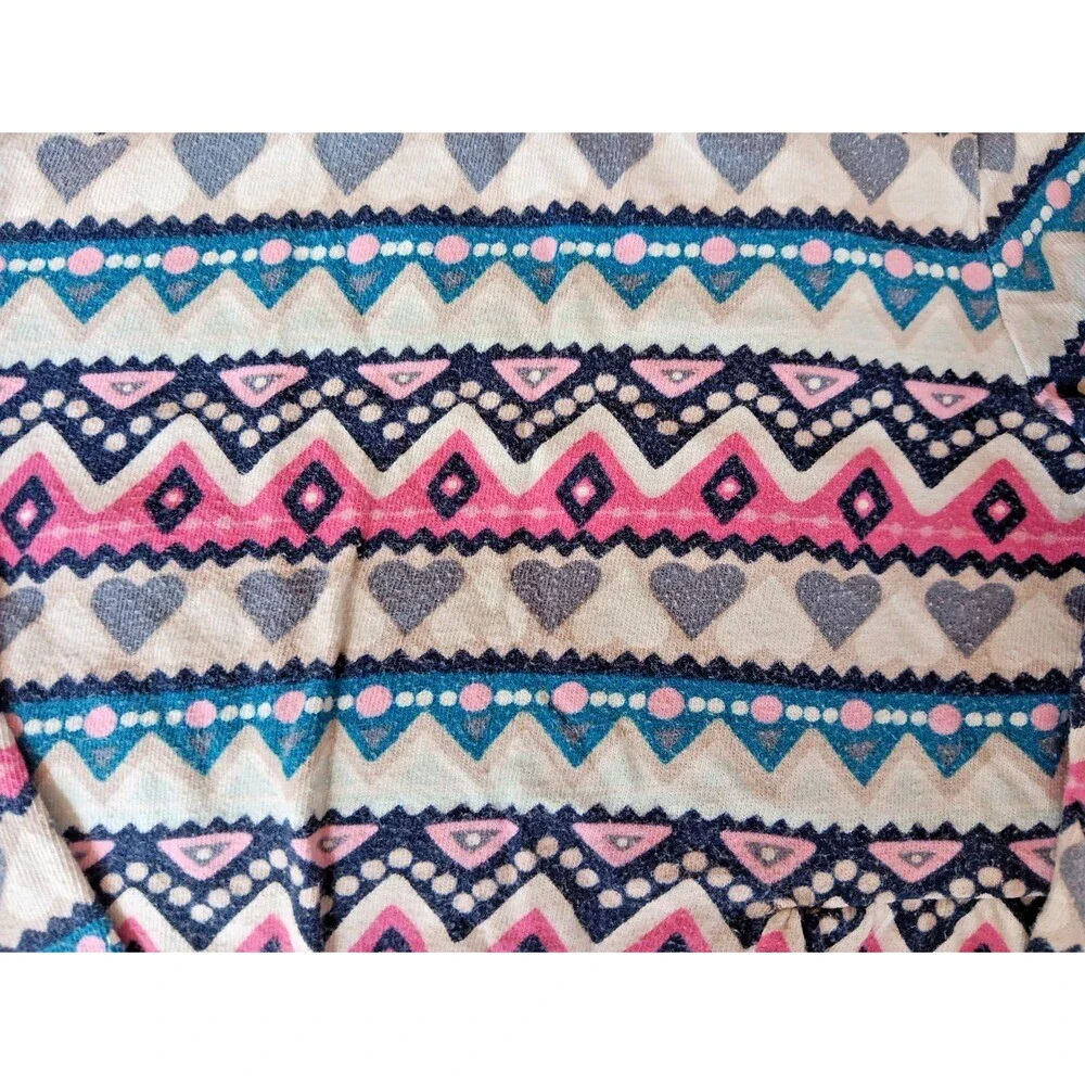 Gymboree Shirt Size 3T Girls Long Sleeve Pink Blue Black Ivory